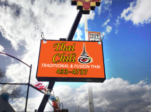 pole sign installation